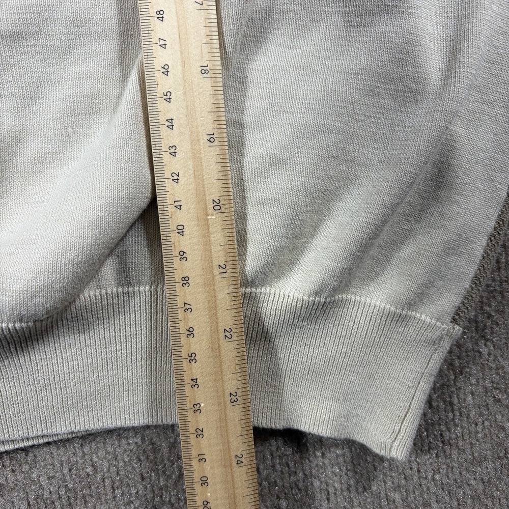 Pronto Uomo Mens 70%Silk Sweater XXLBeige Pullover Lightweight Long Sleeve Crew - Picture 6 of 6